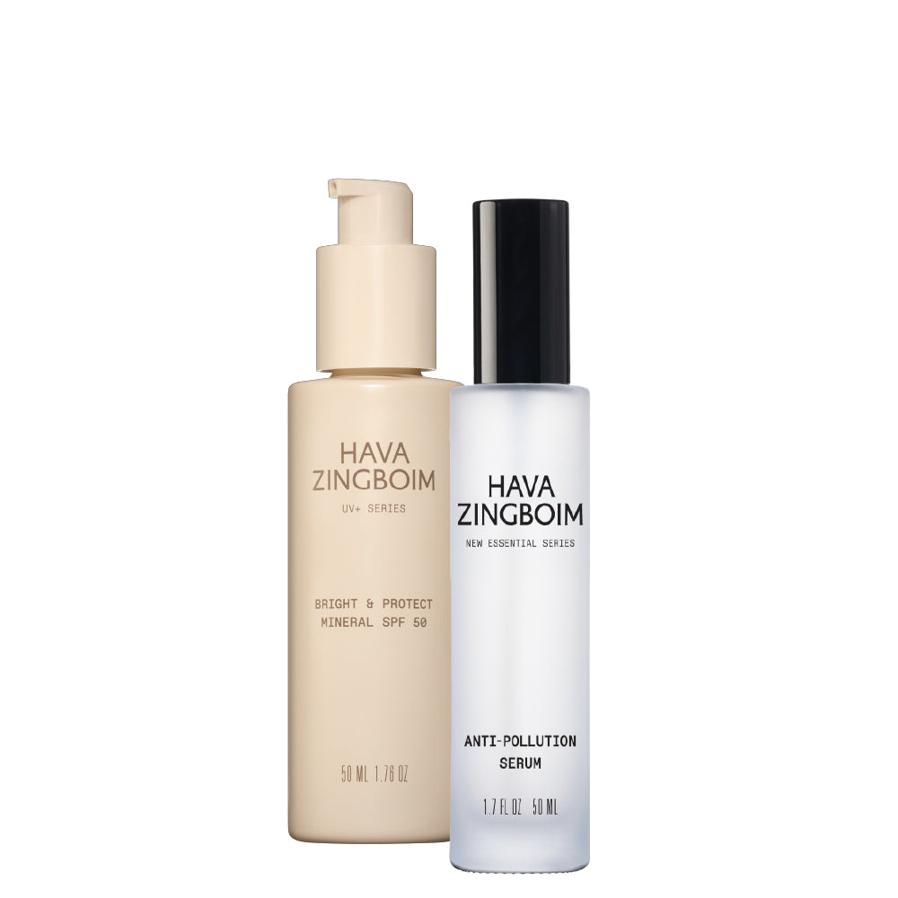 ANTI-POLLUTION SERUM + BRIGHT &amp; PROTECT MINERAL SPF50+
