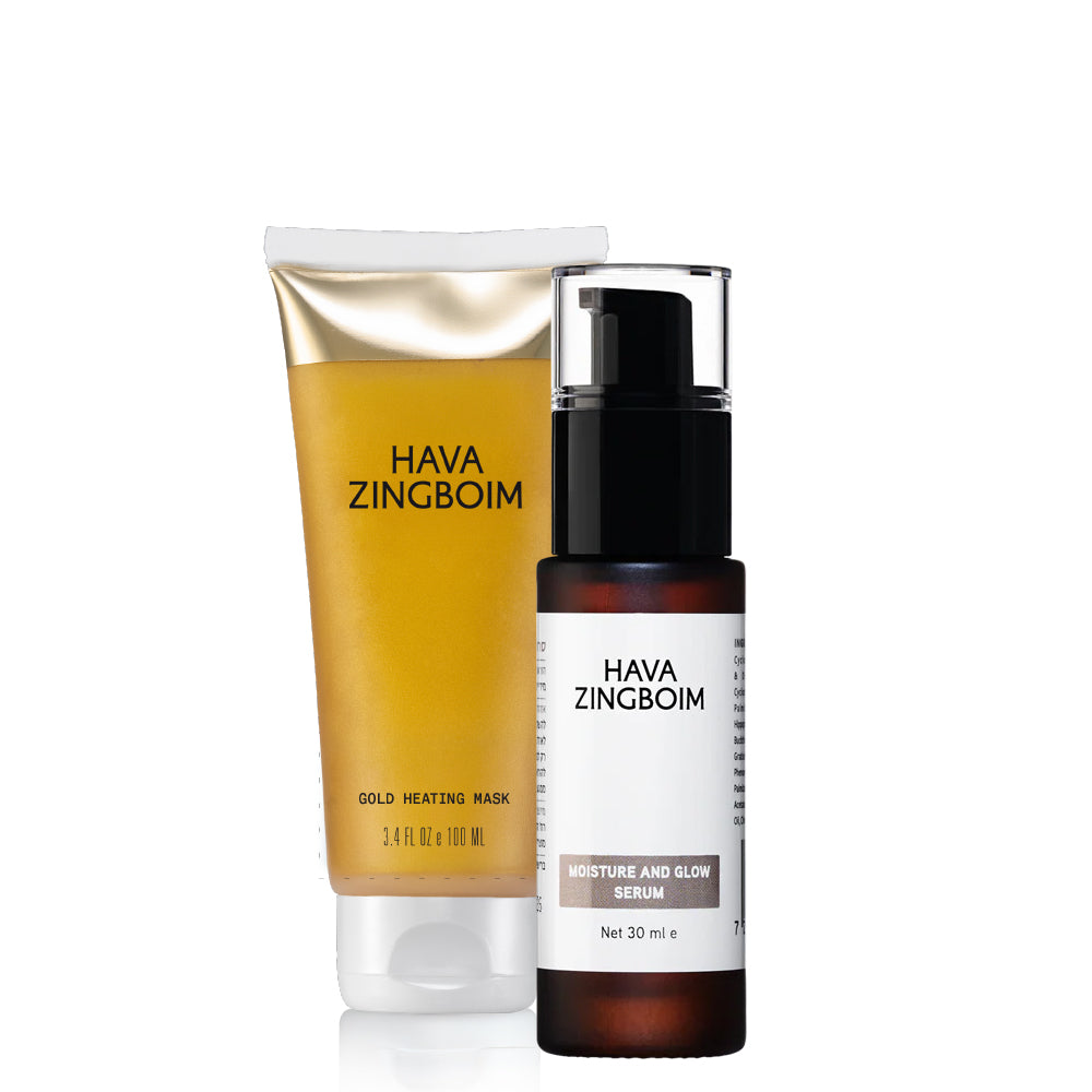 GOLD HEATING MASK + MOISTURE &amp; GLOW SERUM